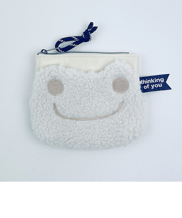 かえるのピクルス もこフェイス ティッシュポーチ 化粧品入れ 小物入れ もこもこ