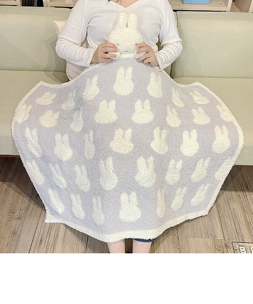 ミッフィー miffy フラッフィーミッフィー マスコット付ブランケット ひざ掛け リラックス