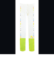 こまねこ プリントタイツ いろいろボタン アパレル グリーン