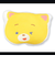 こまねこ フェイスクッション こまちゃん インテリア イエロー