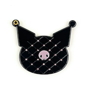 サンリオ クロミ KUROMI "BLACK&CHECK" ミラーコーム 鏡 くし ヘアケア ギフト フレンチプラスティック