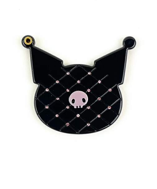 サンリオ クロミ KUROMI "BLACK&CHECK" ミラーコーム 鏡 くし ヘアケア ギフト フレンチプラスティック