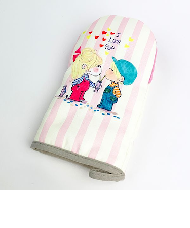 水森亜土 ミトン（鍋つかみ） フタリ ピンク 亜土ちゃん