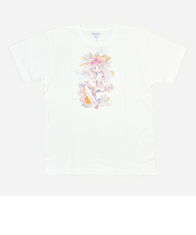 水森亜土 インクジェットプリント Tシャツ(ハイナホウ) (ホワイト) アパレル 亜土ちゃん