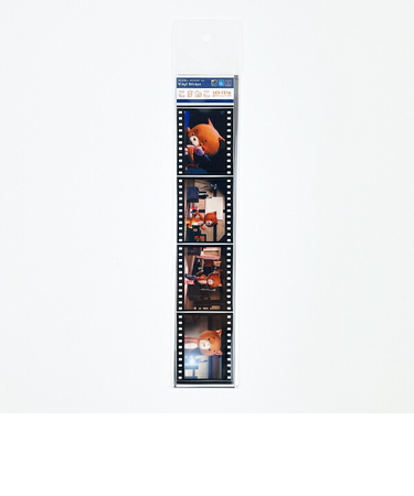 こまねこ 映画風フィルムステッカー 撮影(2) シール デコ ブラック