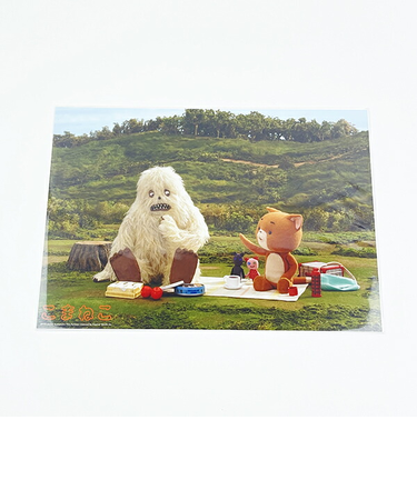 こまねこ アートフォトポスター ゆきおとことピクニック 絹目写真A4ポスター インテリア