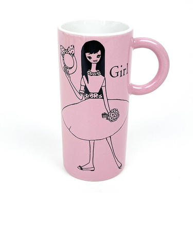 内藤ルネ RUNE-Girl トールマグ  ピンク マグカップ キッチン 日本製