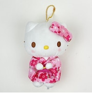 サンリオ ハローキティ 桜着物 マスコット ぬいぐるみ インテリア 人形 ボールチェーン