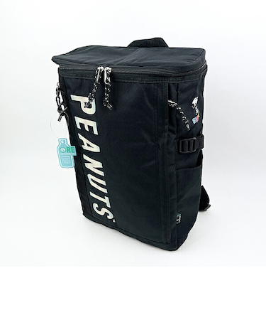 SNOOPY スヌーピー RE-PET ボックスリュック オーロラ ロゴ 旅行 修学旅行 スクール バッグ