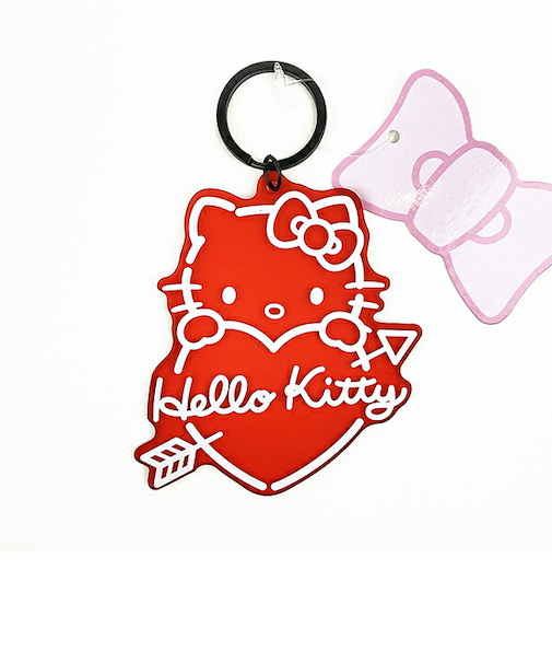サンリオ ハローキティ マット染色キーホルダー (レッド) Sanrio