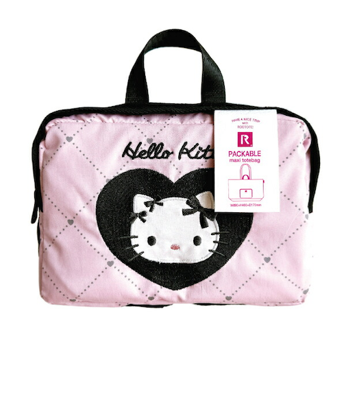 サンリオ ハローキティ パッカブル トートバッグ XLサイズ (Heart) 折り畳み  Sanrio