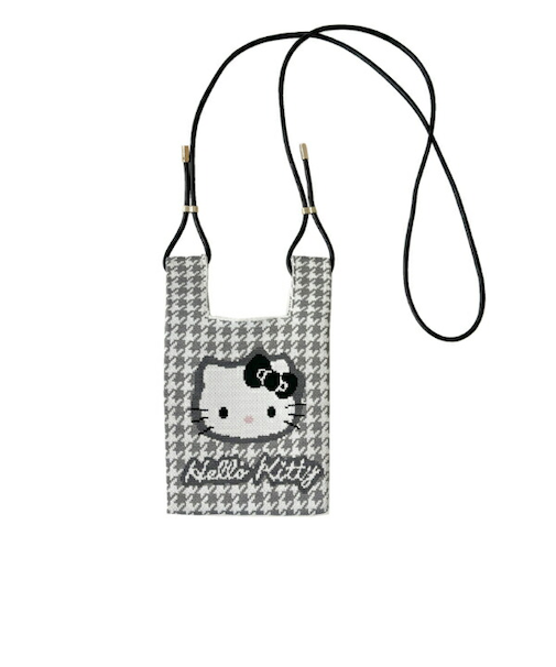 サンリオ ハローキティ ニットミニショルダーバッグ (Houndstooth)  Sanrio