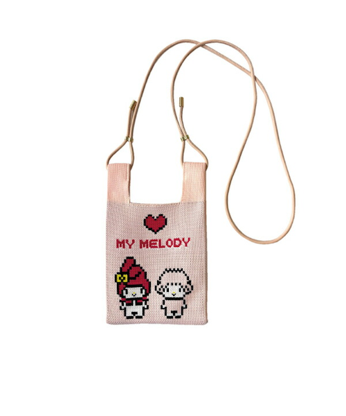 チチニューヨーク Sanrio サンリオ myMelody ミニバッグ セレブ サンリオ マイメロディ ニットミニショルダーバッグ Sanrio