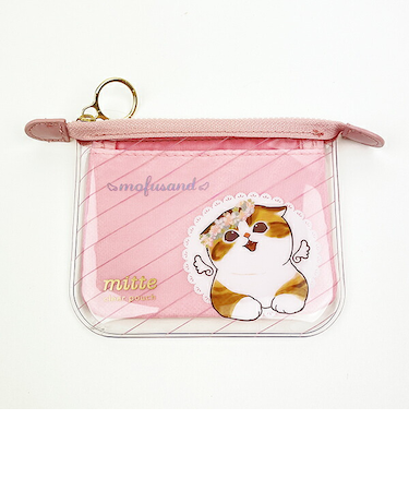 モフサンド mofusand 天使にゃん クリアポーチミニフラット