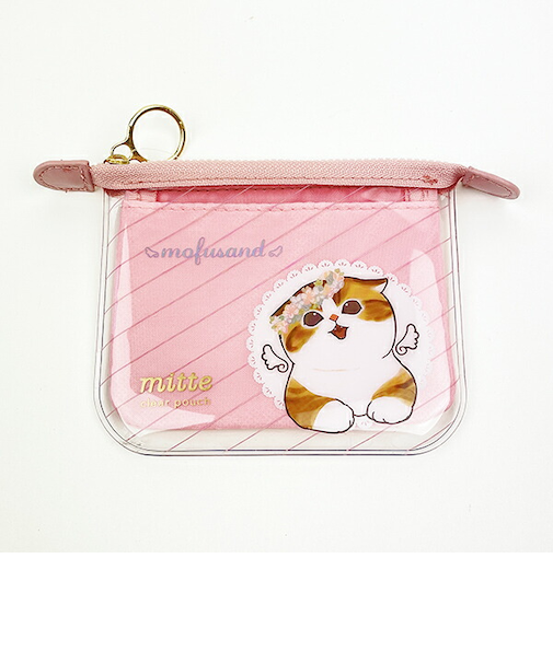 モフサンド mofusand 天使にゃん クリアポーチミニフラット