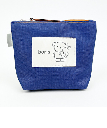 ミッフィー miffy BIGワッペンポーチ ネイビー