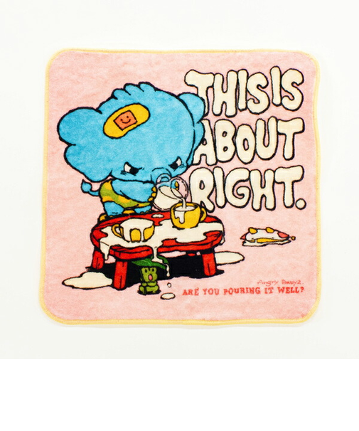 angrybabyz アンベビ ハンカチ 牛乳を注ぐ ミニハンカチ タオルハンカチ