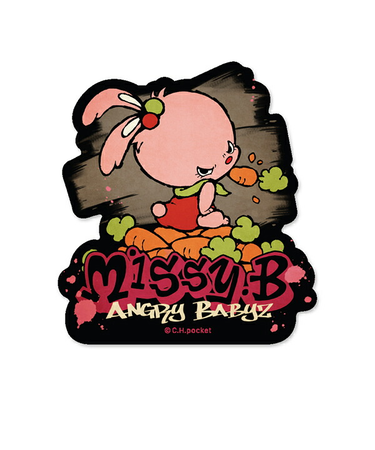 angrybabyz アンベビ ステッカー 振り向きミッシー シール 文具 デコ カスタム