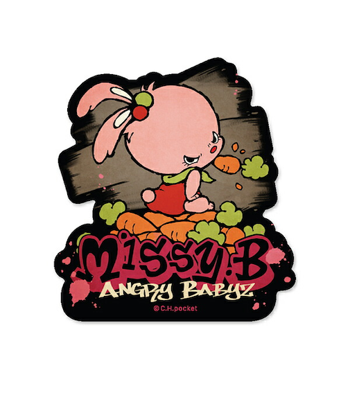 angrybabyz アンベビ ステッカー 振り向きミッシー シール 文具 デコ カスタム