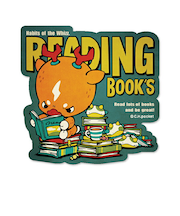 angrybabyz アンベビ ステッカー ウィズ読書 シール 文具 デコ カスタム