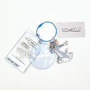 トムとジェリー チェキ&バッジホルダー ブルー トム 推し活 キーホルダー