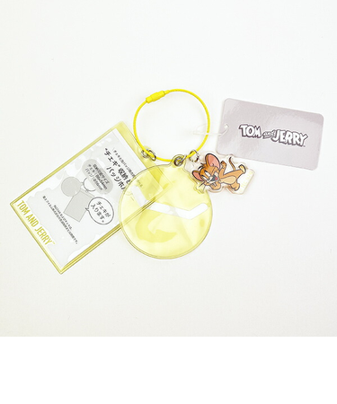 トムとジェリー チェキ&バッジホルダー イエロー ジェリー 推し活 キーホルダー