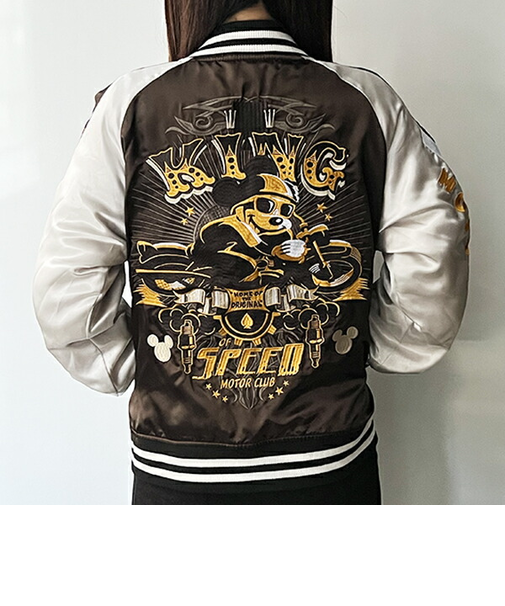 ディズニー ミッキーマウス キングモーター スカジャン L ブルゾン