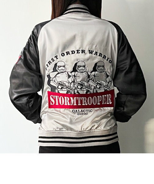 スターウォーズ シルバーガラクティック ストームトルーパー スカジャン L STAR WARS ブルゾン