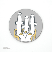 ムーミン ニョロニョロ コースターマグネット グレー MOOMIN