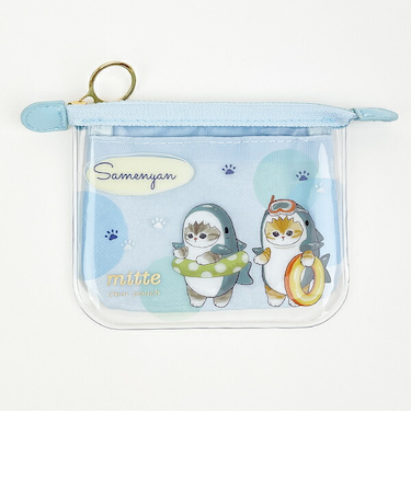 モフサンド mofusand  サメにゃん クリアポーチミニフラット(mitte)