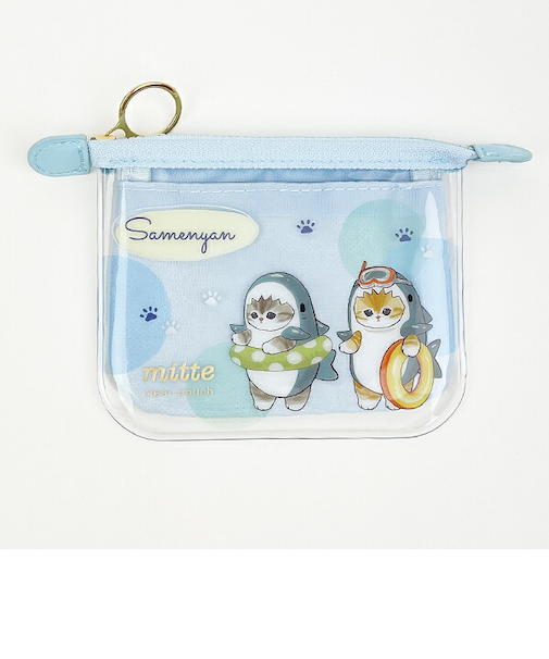 モフサンド mofusand  サメにゃん クリアポーチミニフラット(mitte)