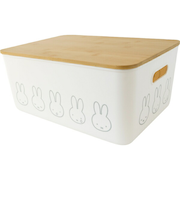ミッフィー miffy バンブーフタ付き収納ケース (L) フェイス柄