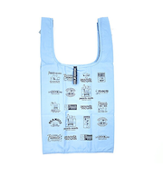 SNOOPY スヌーピー RE-PET マルシェバッグ ブルー エコバッグ 折りたたみバッグ お買い物