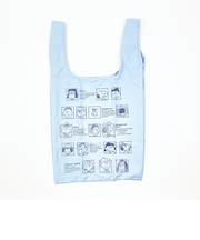 SNOOPY スヌーピー RE-PET マルシェバッグ ライトブルー エコバッグ 折りたたみバッグ お買い物