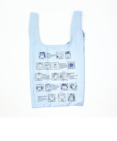 SNOOPY スヌーピー RE-PET マルシェバッグ ライトブルー エコバッグ 折りたたみバッグ お買い物