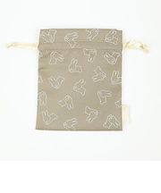 miffy ミッフィー 巾着 うさぎシリーズ グレー ポーチ 小物入れ