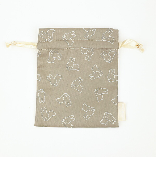 miffy ミッフィー 巾着 うさぎシリーズ グレー ポーチ 小物入れ