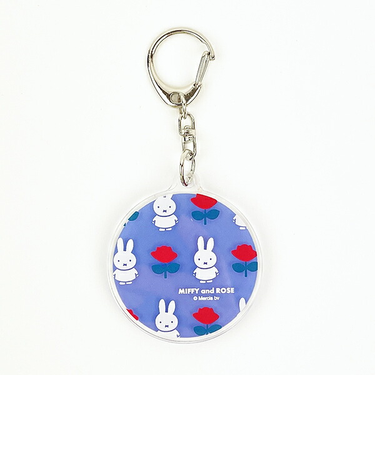 miffy ミッフィー キーホルダー ブルー ミッフィー＆ローズ