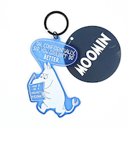 ムーミン MOOMIN マット染色キーホルダー アクリルキーホルダー ブルー