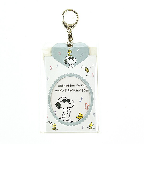 スヌーピー カードホルダー キーホルダー ホワイト 推し活 SNOOPY