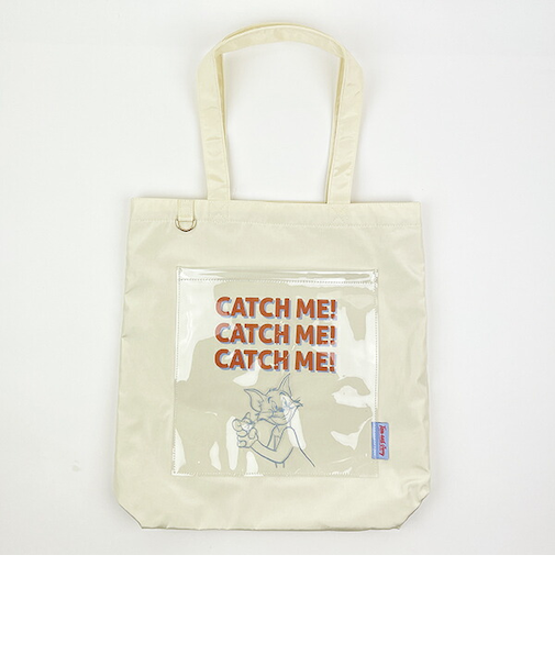 トムとジェリー ポケットトートバッグ アイボリー