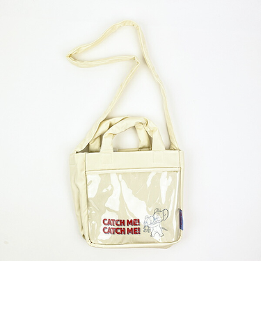 トムとジェリー ポケットショルダーバッグ アイボリー