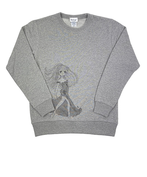 水森亜土 ドレス トレーナー(M) グレー アパレル 亜土ちゃん