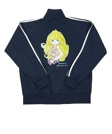 水森亜土 サムワン トラックジャケット(L) ネイビー×ホワイト アパレル 亜土ちゃん