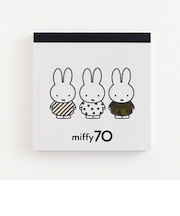 ミッフィー miffy 70th メモパッド・スクエア(Gold) 文具 日本製