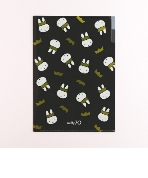 ミッフィー miffy 70th A4ポケットクリアファイル(Black) 文具 日本製