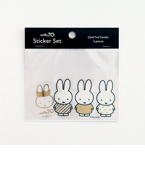 ミッフィー miffy 70th クリアステッカーセット (miffy) 文具 日本製