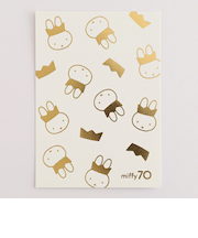 ミッフィー miffy 70th 金箔押しポストカード(Queen_pattern) 文具 日本製
