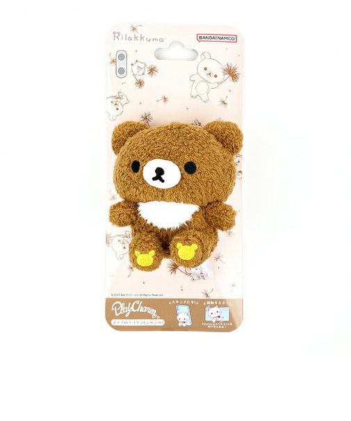 リラックマ チャイロイコグマ ふわふわ PlayCharm スマホ用品