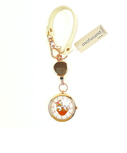 モフサンド リールキーチェーンウォッチ ワッフルにゃん ホワイト 時計 mofusand